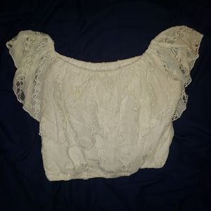 Abercrombie & Fitch Lace Crop Top sz S